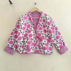 Cotton Handcrafted Kantha Quilted Reversible Patchwork Jacket Handmade Cotton Coat - 7