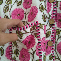 Cotton Handcrafted Kantha Quilted Reversible Patchwork Jacket Handmade Cotton Coat - 7