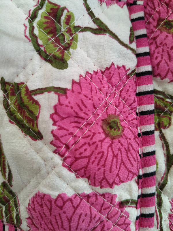 Cotton Handcrafted Kantha Quilted Reversible Patchwork Jacket Handmade Cotton Coat - 7