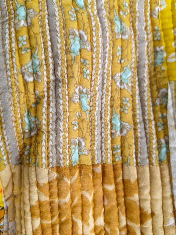 Cotton Handcrafted Kantha Quilted Reversible Patchwork Jacket Handmade Cotton Coat - 9