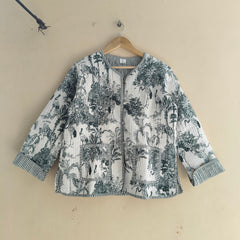 Cotton Handcrafted Kantha Quilted Reversible Patchwork Jacket Handmade Cotton Coat - 8
