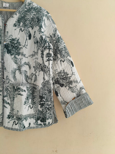 Cotton Handcrafted Kantha Quilted Reversible Patchwork Jacket Handmade Cotton Coat - 8