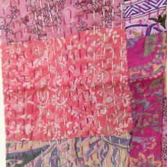 Beautiful Shade Patchwork Handmade Silk Kantha Kimono,Bath Robe,Indian Kantha,Traditional Robe,Bridemade,Longewear/Gift someone Special - 19