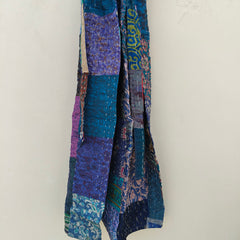 Beautiful Shade Patchwork Handmade Silk Kantha Kimono,Bath Robe,Indian Kantha,Traditional Robe,Bridemade,Longewear/Gift someone Special - 18