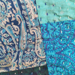 Beautiful Shade Patchwork Handmade Silk Kantha Kimono,Bath Robe,Indian Kantha,Traditional Robe,Bridemade,Longewear/Gift someone Special - 20