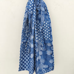 Beautiful Shade Patchwork Handmade Silk Kantha Kimono,Bath Robe,Indian Kantha,Traditional Robe,Bridemade,Longewear/Gift someone Special - 16