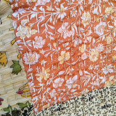 Beautiful Shade Patchwork Handmade Silk Kantha Kimono,Bath Robe,Indian Kantha,Traditional Robe,Bridemade,Longewear/Gift someone Special - 12