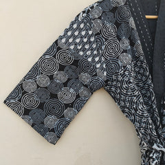 Beautiful Shade Patchwork Handmade Silk Kantha Kimono,Bath Robe,Indian Kantha,Traditional Robe,Bridemade,Longewear/Gift someone Special - 9