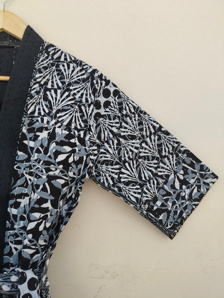 Beautiful Shade Patchwork Handmade Silk Kantha Kimono,Bath Robe,Indian Kantha,Traditional Robe,Bridemade,Longewear/Gift someone Special - 9