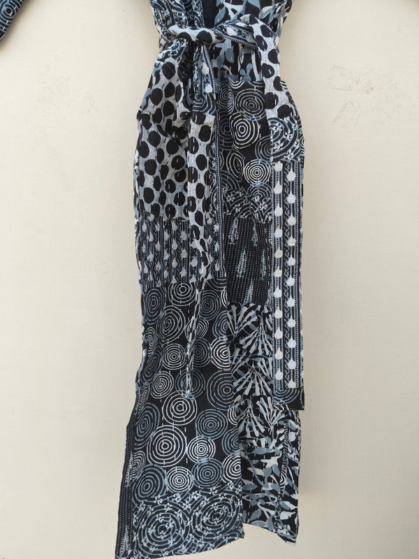 Beautiful Shade Patchwork Handmade Silk Kantha Kimono,Bath Robe,Indian Kantha,Traditional Robe,Bridemade,Longewear/Gift someone Special - 9