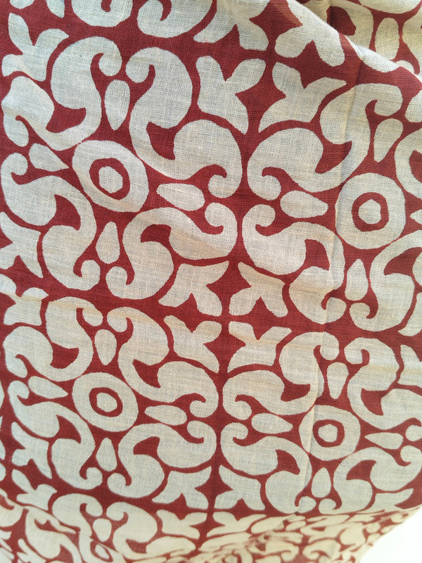 Hand Block Printed Cotton Sarongs & Scarves - Lightweight Summer Dupattas & Beachwear Gifts for Her - 21