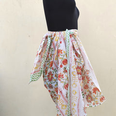 Hand Block Printed Cotton Sarongs & Scarves - Lightweight Summer Dupattas & Beachwear Gifts for Her - 20