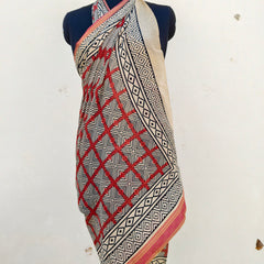 Hand Block Printed Cotton Sarongs & Scarves - Lightweight Summer Dupattas & Beachwear Gifts for Her - 17