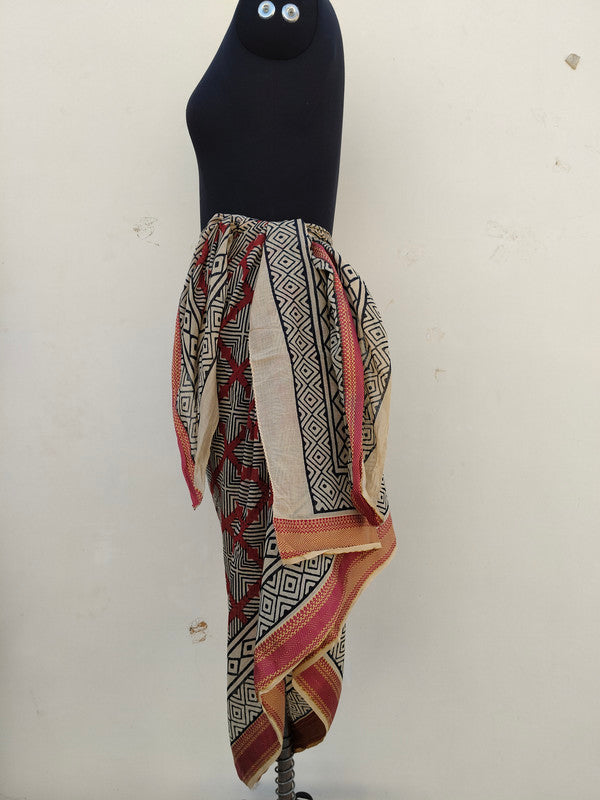 Hand Block Printed Cotton Sarongs & Scarves - Lightweight Summer Dupattas & Beachwear Gifts for Her - 17