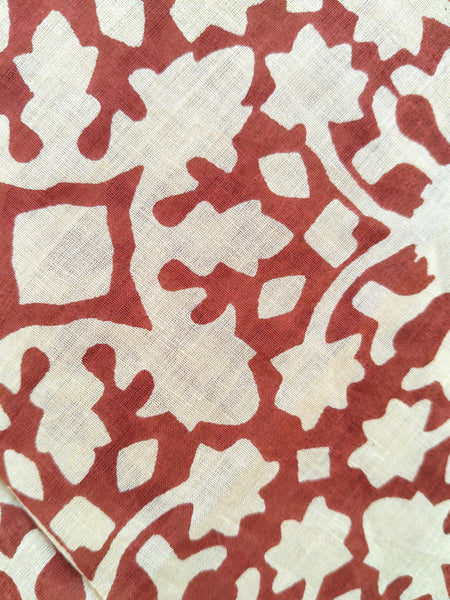 Hand Block Printed Cotton Sarongs & Scarves - Lightweight Summer Dupattas & Beachwear Gifts for Her - 14