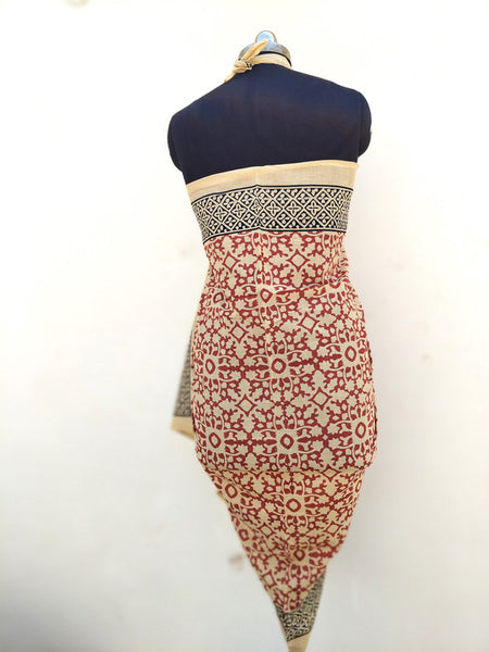 Hand Block Printed Cotton Sarongs & Scarves - Lightweight Summer Dupattas & Beachwear Gifts for Her - 14