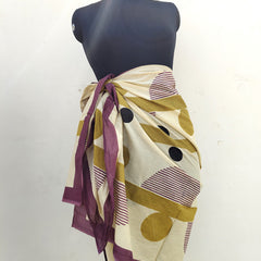 Hand Block Printed Cotton Sarongs & Scarves - Lightweight Summer Dupattas & Beachwear Gifts for Her - 13