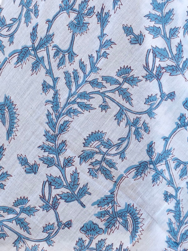 Hand Block Printed Cotton Sarongs & Scarves - Lightweight Summer Dupattas & Beachwear Gifts for Her - 15