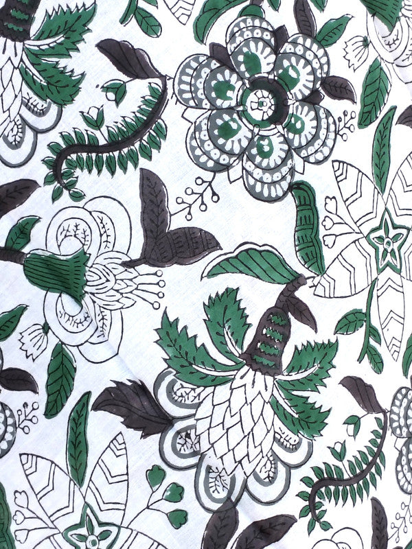 Hand Block Printed Cotton Sarongs & Scarves - Lightweight Summer Dupattas & Beachwear Gifts for Her - 16