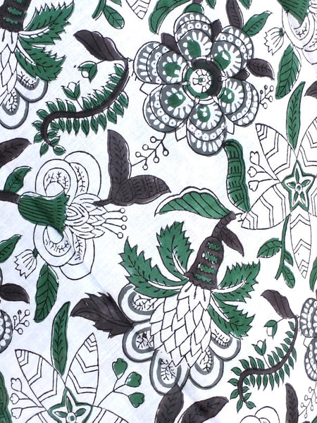 Hand Block Printed Cotton Sarongs & Scarves - Lightweight Summer Dupattas & Beachwear Gifts for Her - 16