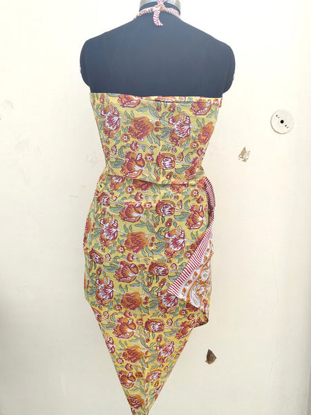 Hand Block Printed Cotton Sarongs & Scarves - Lightweight Summer Dupattas & Beachwear Gifts for Her - 2