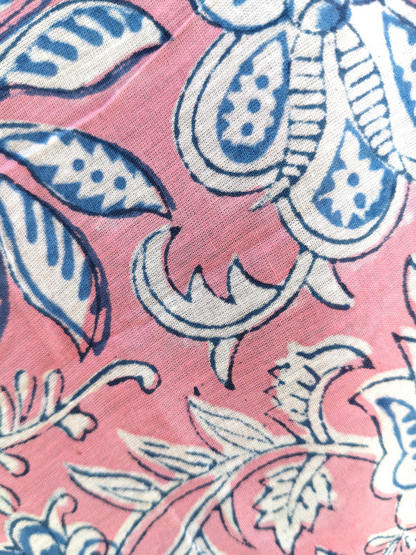 Hand Block Printed Cotton Sarongs & Scarves - Lightweight Summer Dupattas & Beachwear Gifts for Her - 1