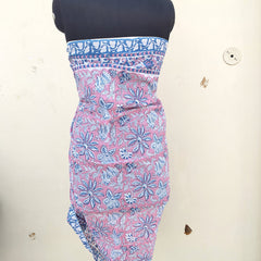 Hand Block Printed Cotton Sarongs & Scarves - Lightweight Summer Dupattas & Beachwear Gifts for Her - 1