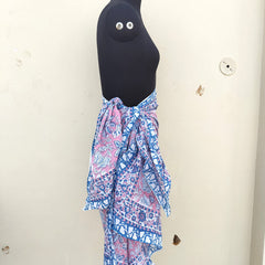 Hand Block Printed Cotton Sarongs & Scarves - Lightweight Summer Dupattas & Beachwear Gifts for Her - 1