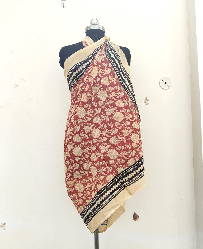 Hand Block Printed Cotton Sarongs & Scarves - Lightweight Summer Dupattas & Beachwear Gifts for Her - 3