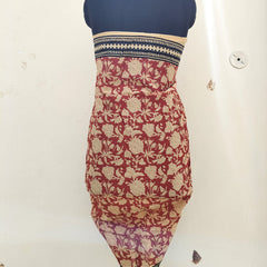 Hand Block Printed Cotton Sarongs & Scarves - Lightweight Summer Dupattas & Beachwear Gifts for Her - 3