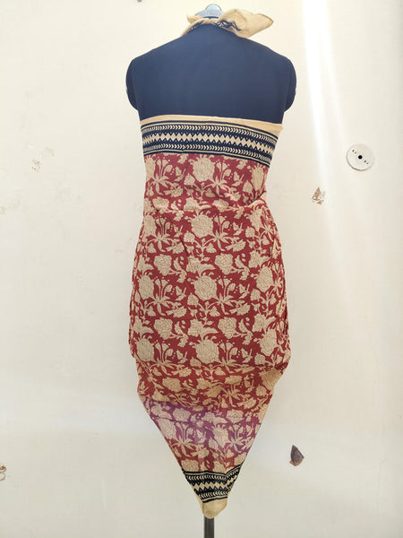 Hand Block Printed Cotton Sarongs & Scarves - Lightweight Summer Dupattas & Beachwear Gifts for Her - 3