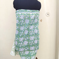 Hand Block Printed Cotton Sarongs & Scarves - Lightweight Summer Dupattas & Beachwear Gifts for Her - 4