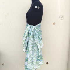 Hand Block Printed Cotton Sarongs & Scarves - Lightweight Summer Dupattas & Beachwear Gifts for Her - 4