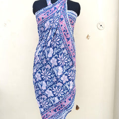 Hand Block Printed Cotton Sarongs & Scarves - Lightweight Summer Dupattas & Beachwear Gifts for Her - 5