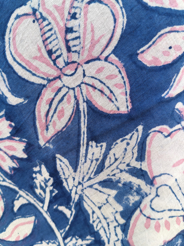 Hand Block Printed Cotton Sarongs & Scarves - Lightweight Summer Dupattas & Beachwear Gifts for Her - 5