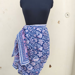 Hand Block Printed Cotton Sarongs & Scarves - Lightweight Summer Dupattas & Beachwear Gifts for Her - 5