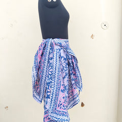 Hand Block Printed Cotton Sarongs & Scarves - Lightweight Summer Dupattas & Beachwear Gifts for Her - 5