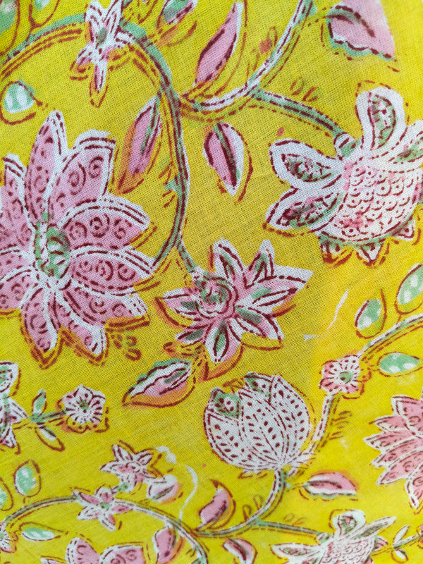 Hand Block Printed Cotton Sarongs & Scarves - Lightweight Summer Dupattas & Beachwear Gifts for Her - 6