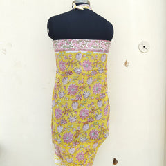 Hand Block Printed Cotton Sarongs & Scarves - Lightweight Summer Dupattas & Beachwear Gifts for Her - 6