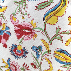 Hand Block Printed Cotton Sarongs & Scarves - Lightweight Summer Dupattas & Beachwear Gifts for Her - 7