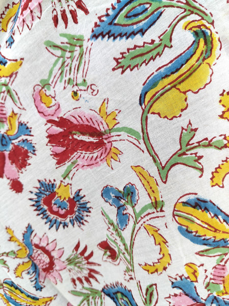 Hand Block Printed Cotton Sarongs & Scarves - Lightweight Summer Dupattas & Beachwear Gifts for Her - 7