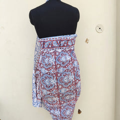 Hand Block Printed Cotton Sarongs & Scarves - Lightweight Summer Dupattas & Beachwear Gifts for Her - 9