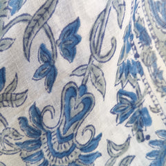 Hand Block Printed Cotton Sarongs & Scarves - Lightweight Summer Dupattas & Beachwear Gifts for Her - 11