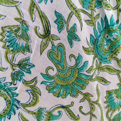 Hand Block Printed Cotton Sarongs & Scarves - Lightweight Summer Dupattas & Beachwear Gifts for Her - 12