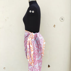 Hand Block Printed Cotton Sarongs & Scarves - Lightweight Summer Dupattas & Beachwear Gifts for Her - 10