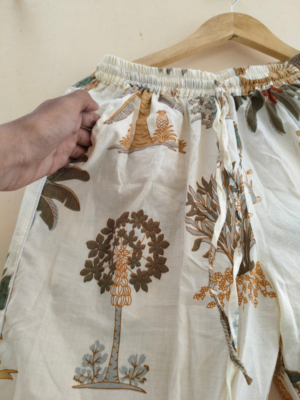 Pajamas Set, Soft Cotton Night Suit, Floral Print Pajamas, Pure Cotton Pj's, Indian Cotton,Night Wear, Gift for her, Bridesmaid Pj sets - 2