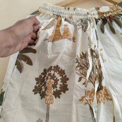 Pajamas Set, Soft Cotton Night Suit, Floral Print Pajamas, Pure Cotton Pj's, Indian Cotton,Night Wear, Gift for her, Bridesmaid Pj sets - 2