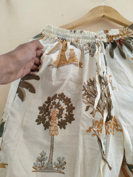 Pajamas Set, Soft Cotton Night Suit, Floral Print Pajamas, Pure Cotton Pj's, Indian Cotton,Night Wear, Gift for her, Bridesmaid Pj sets - 2