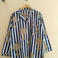 Pajamas Set, Soft Cotton Night Suit, Floral Print Pajamas, Pure Cotton Pj's, Indian Cotton,Night Wear, Gift for her, Bridesmaid Pj sets - 3