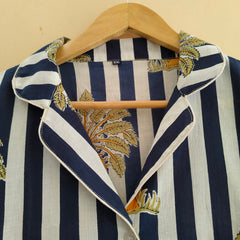 Pajamas Set, Soft Cotton Night Suit, Floral Print Pajamas, Pure Cotton Pj's, Indian Cotton,Night Wear, Gift for her, Bridesmaid Pj sets - 3